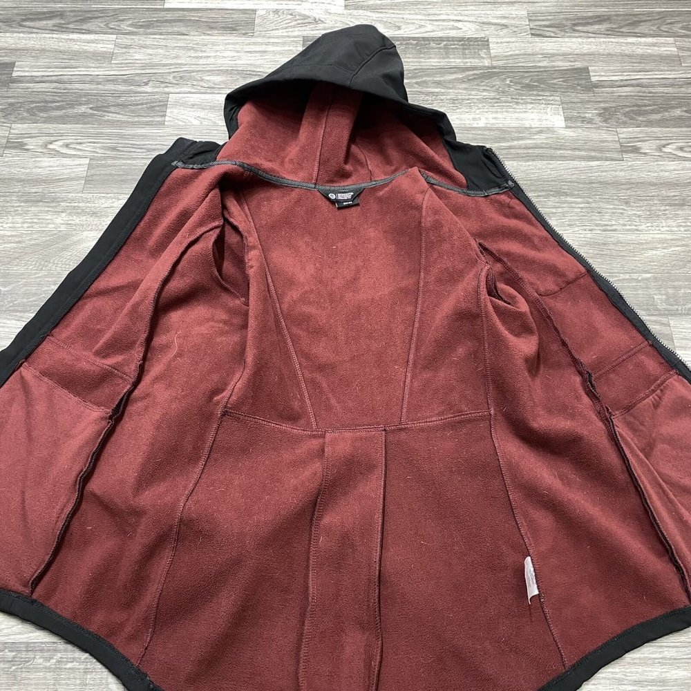 MONDETTA Full Zip Up Long Sleeve Black Hooded Jacket Women's Size Medium - Picture 5 of 12